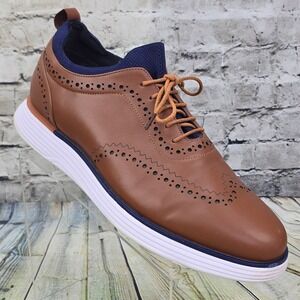 Bruno Marc Wingtip Oxford Sneakers Mens Size 13 Brown Brogue Hybrid Dress Shoes